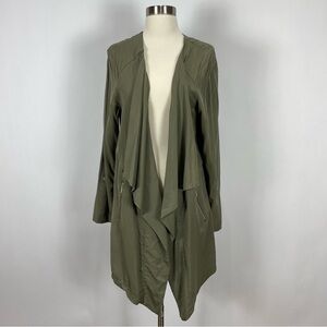 Lila Rose olive green drape jacket